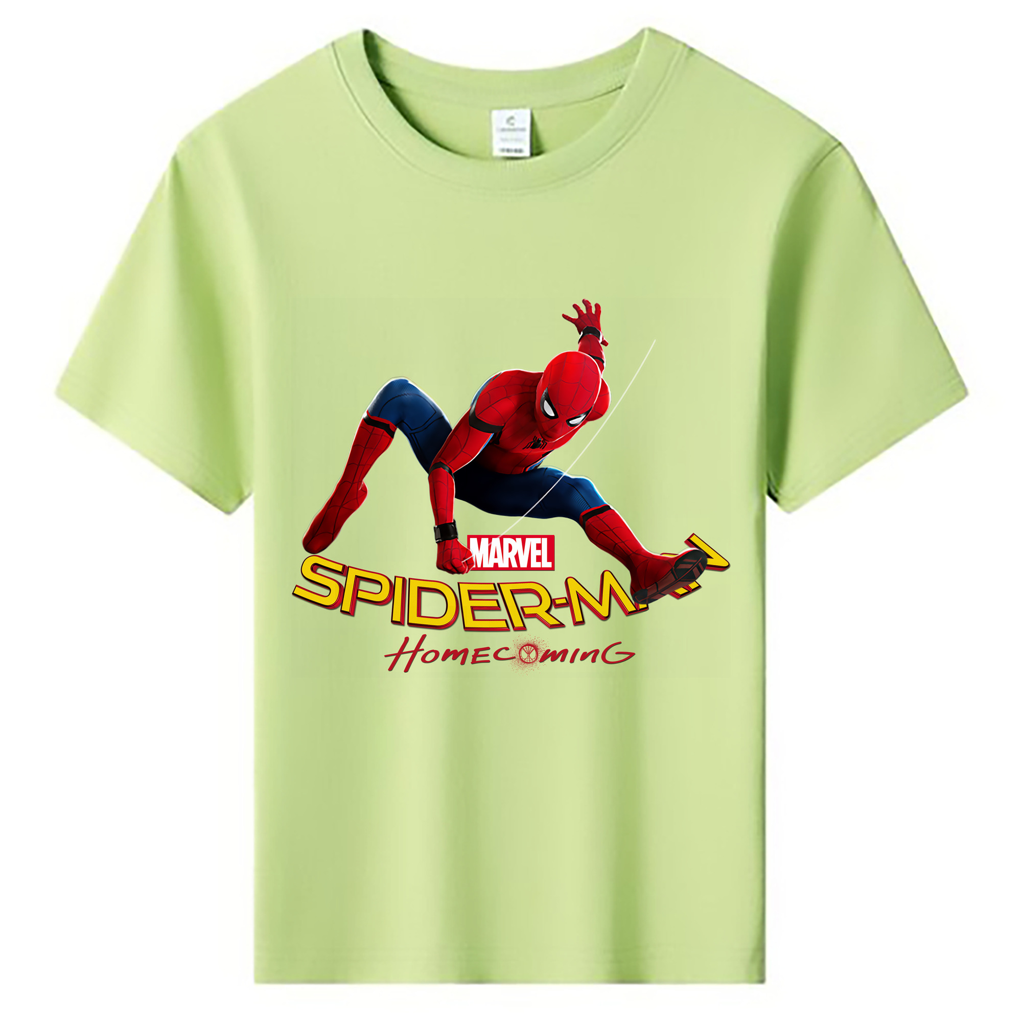 （画像用） Spider Man スパイダーマン 綿100％キッズTシャツ（フロントプリント）
